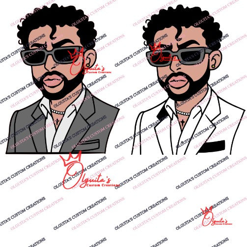 BAD BUNNY SVG, BENITO SVG, CONEJO MALO SVG, BAD BUNNY PNG, BAD BUNNY LAYERED