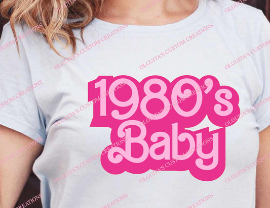 1980s baby svg, 1980s SVG, Barbie Style SVG