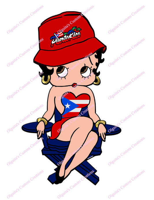 Boricua Betty Boop clipart, Puerto Rican Betty Boop, Betty Boop, Puerto Rican Flag, Betty Boop Puerto Rican Flag, Boricua Betty Boop, Boricua Betty Boop Clipart