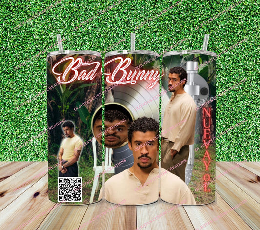 Bad Bunny Debí Tirar Más Fotos PNG, Bad Bunny Tumbler Wrap, Conejo Malo