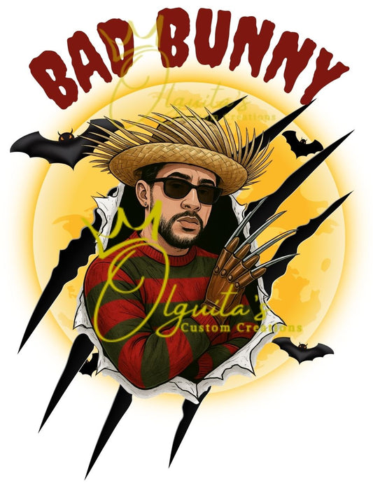Bad Bunny Freddy Krueger PNG